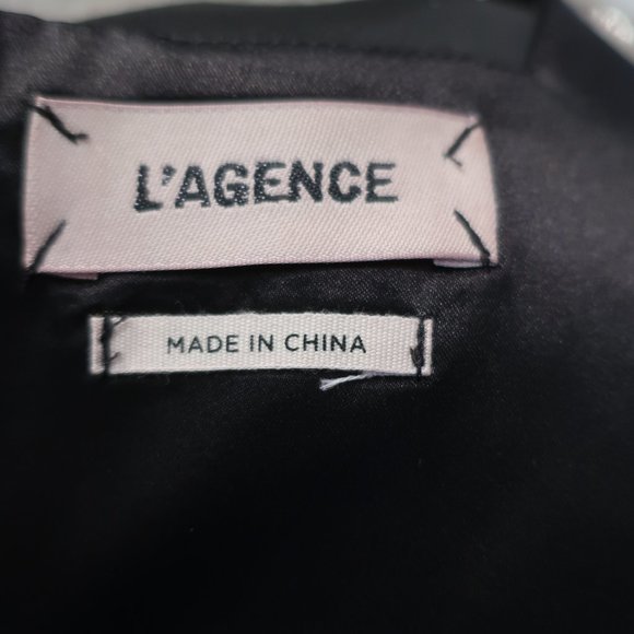 NWT Womens L'Agence Black Sleeveless Satin Sheath Dress 6 * - Picture 11 of 12